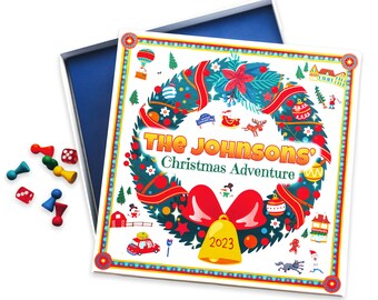 Personalisiertes Weihnachtsbrettspiel: Familienurlaubsabenteuer