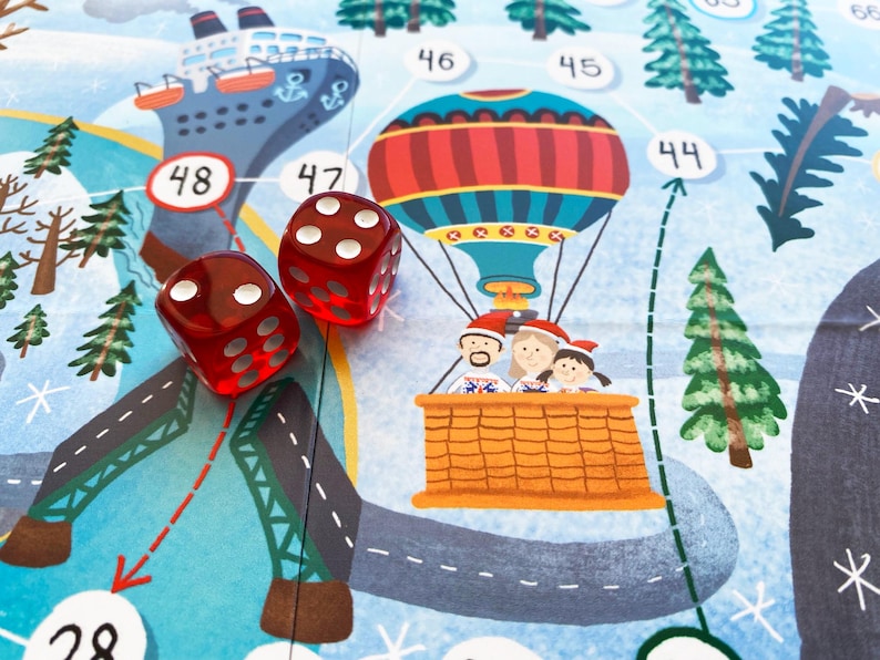 Aangepast bordspel - gepersonaliseerd bordspel voor het gezin - grappig cadeau voor kerst - cadeau familie 2025 - ideeën kerstcadeaus - unieke cadeaus afbeelding 16
