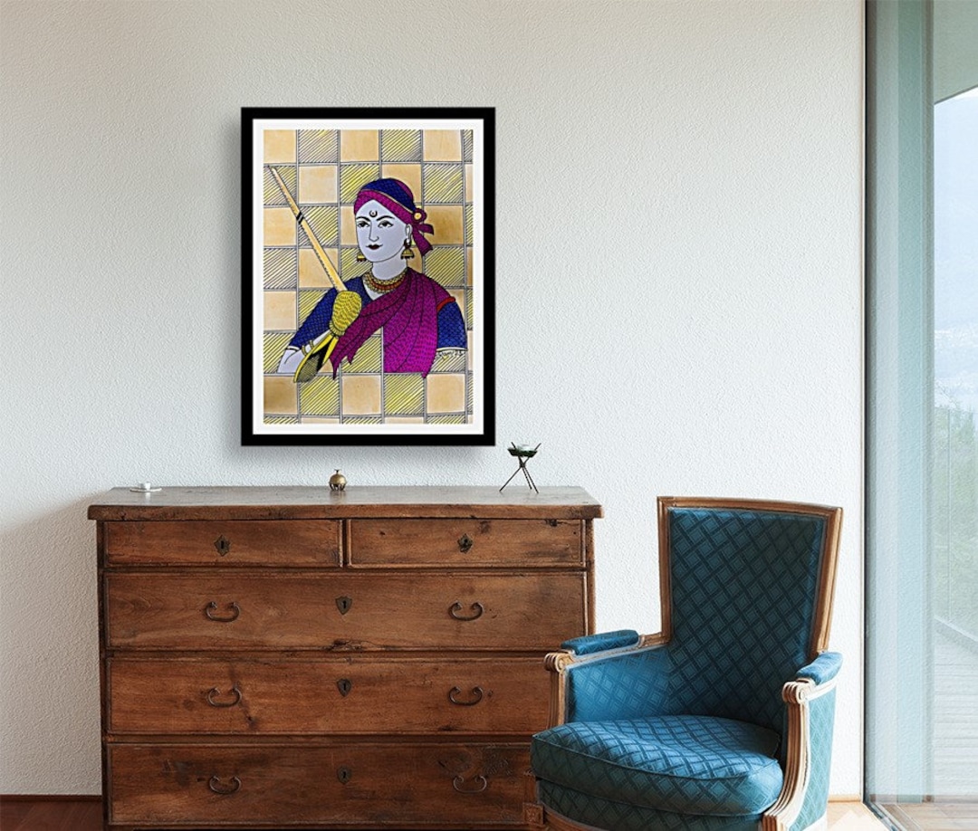 Queen of Jhansi Lakshmi Bai Purely Traditional and Handmade, Fusion of