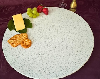 Shimmering White Stone Lazy Susan: 60 cm Handcrafted Turntable - Unique Home Decor (Constellation)