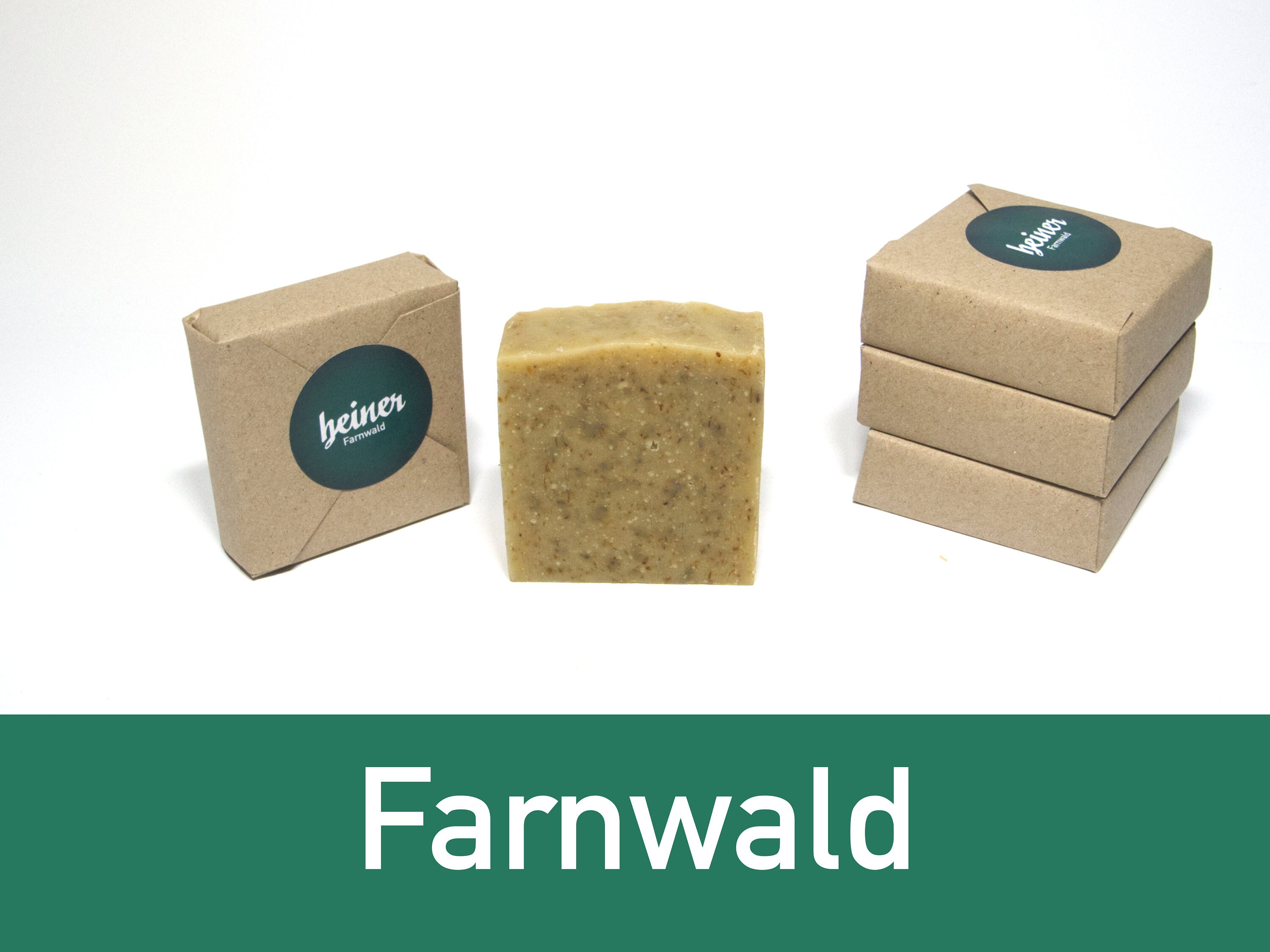 Heiner “Farnwald” – Shower Soap for Men – 100g – Vetiver, Ginger, Mandarin, Thyme