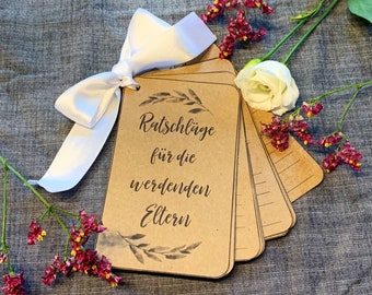 Advice for the expectant parents, game for baby shower