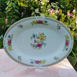14 in Ling Rose Oval Serving Platter by Liling