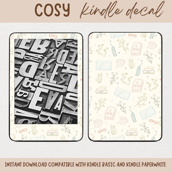 Cosy Kindle Decal | DIGITAL DOWNLOAD | Not physical Kindle Decal