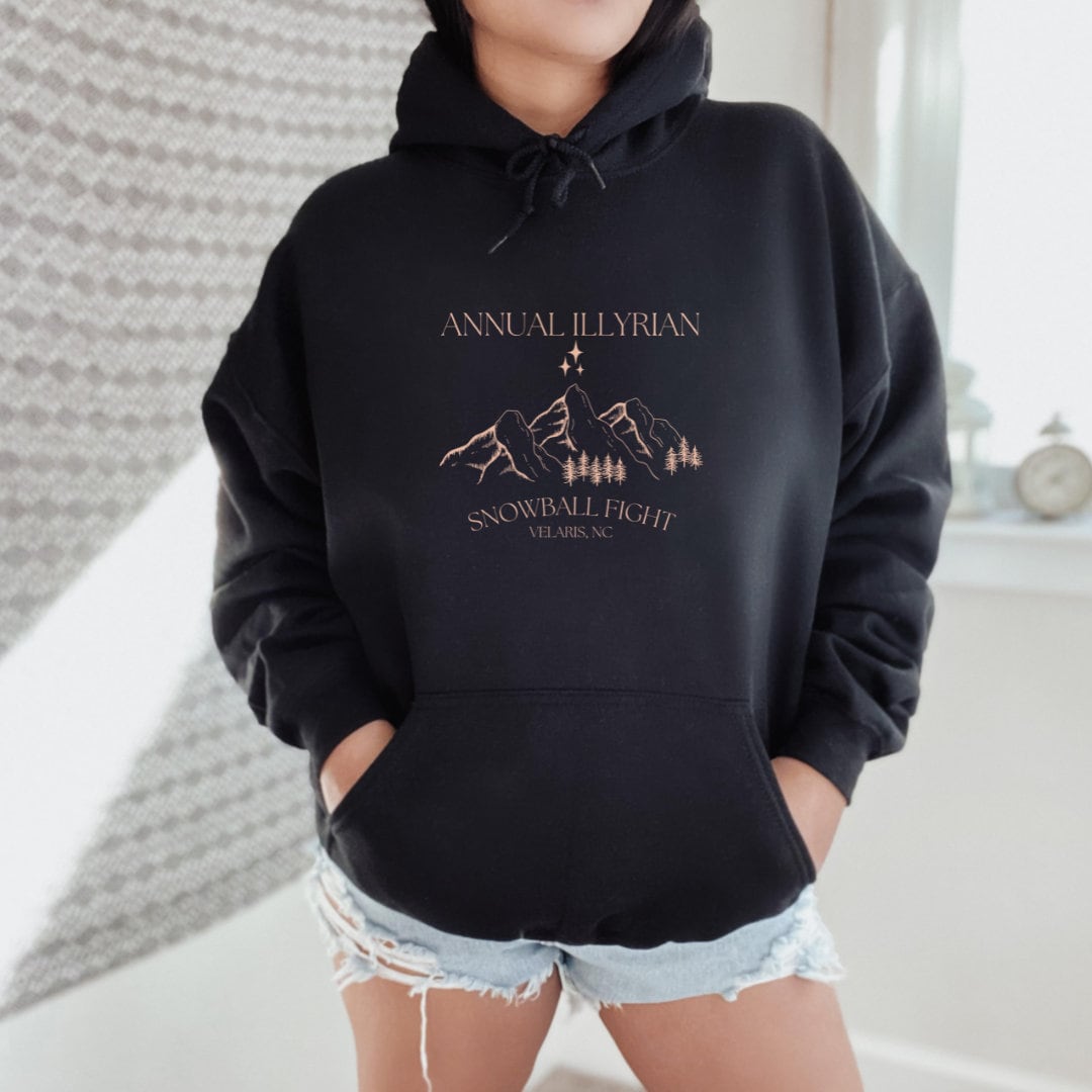 Annual Illyrian Snowball Fight Hoodie With Back - Etsy