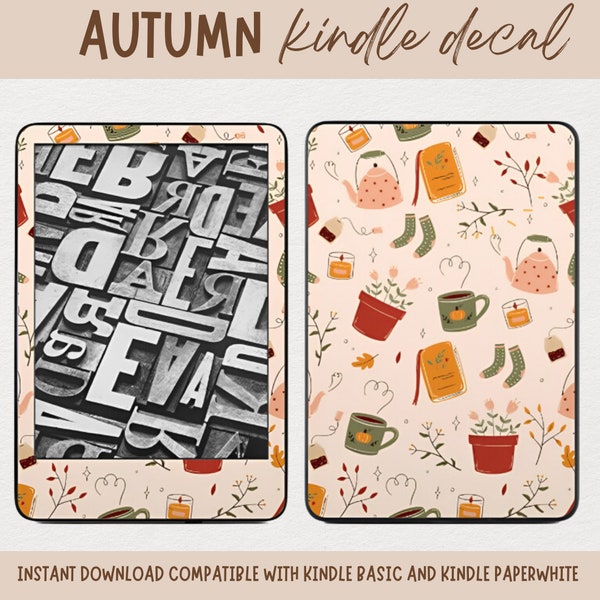 Herfst Kindle-sticker | DIGITALE DOWNLOAD | Geen fysieke Kindle-sticker