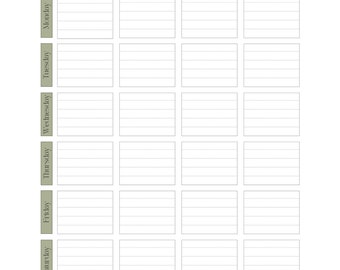 Printable Weekly Meal Planner | Minimalist Meal Plan | Healthy Meal ...
