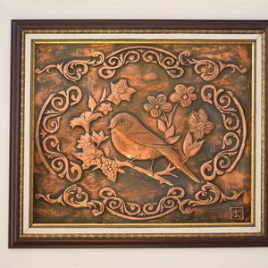 Sparrow bird  Handmade Copper Decor Framed wall Decor Living room decoration Bird lover gifts, Copper anniversary