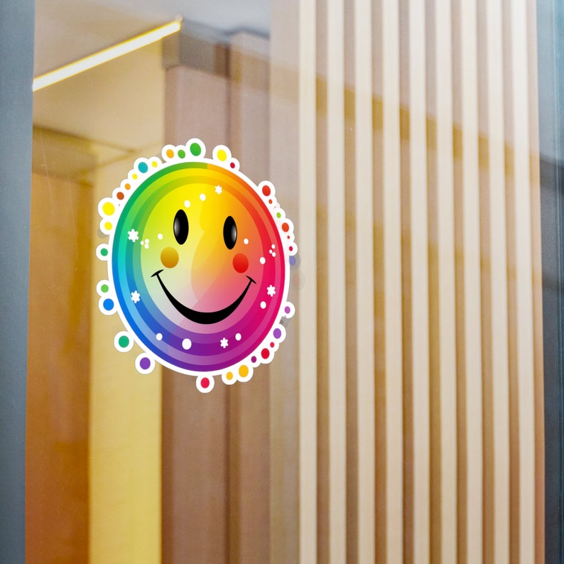 Smiley Face Vinyl Sticker Emoji Vinyl Cutout Smile Vinyl Etsy Australia