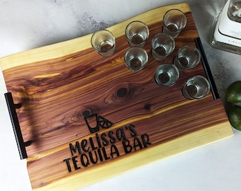 Personalized Tequila Shot Flight, Charcuterie Board, Tequila Shot Board, Shot Serving Tray, Tequila Gifts, Shot Board, Wedding