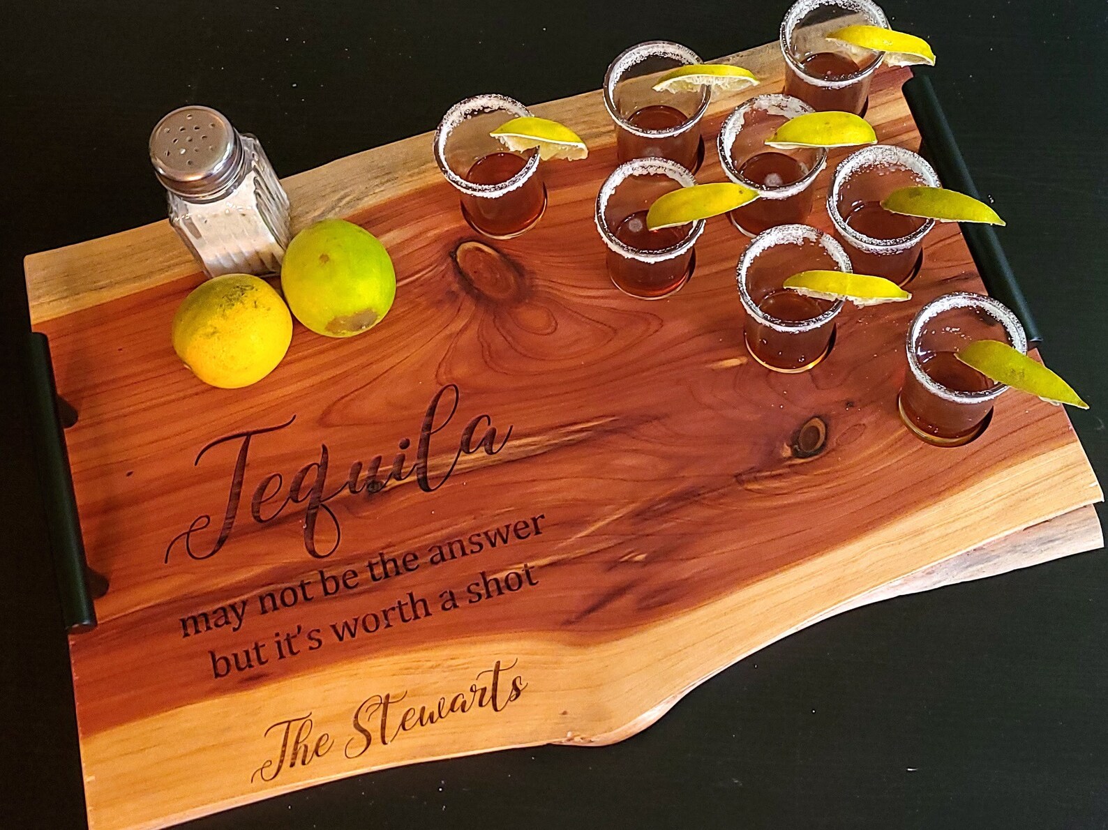 Personalized Tequila Shot Flight Charcuterie Board Tequila Etsy