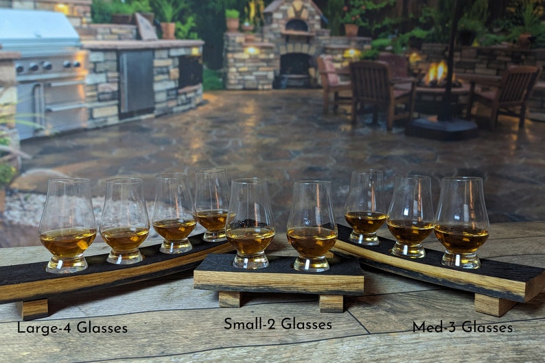 Reclaimed Barrel-Aged Whiskey Flight Crafted Tasting Experience Sustainable & Unique Whiskey Sampling from Aged Barrels Gift for Dad image 3