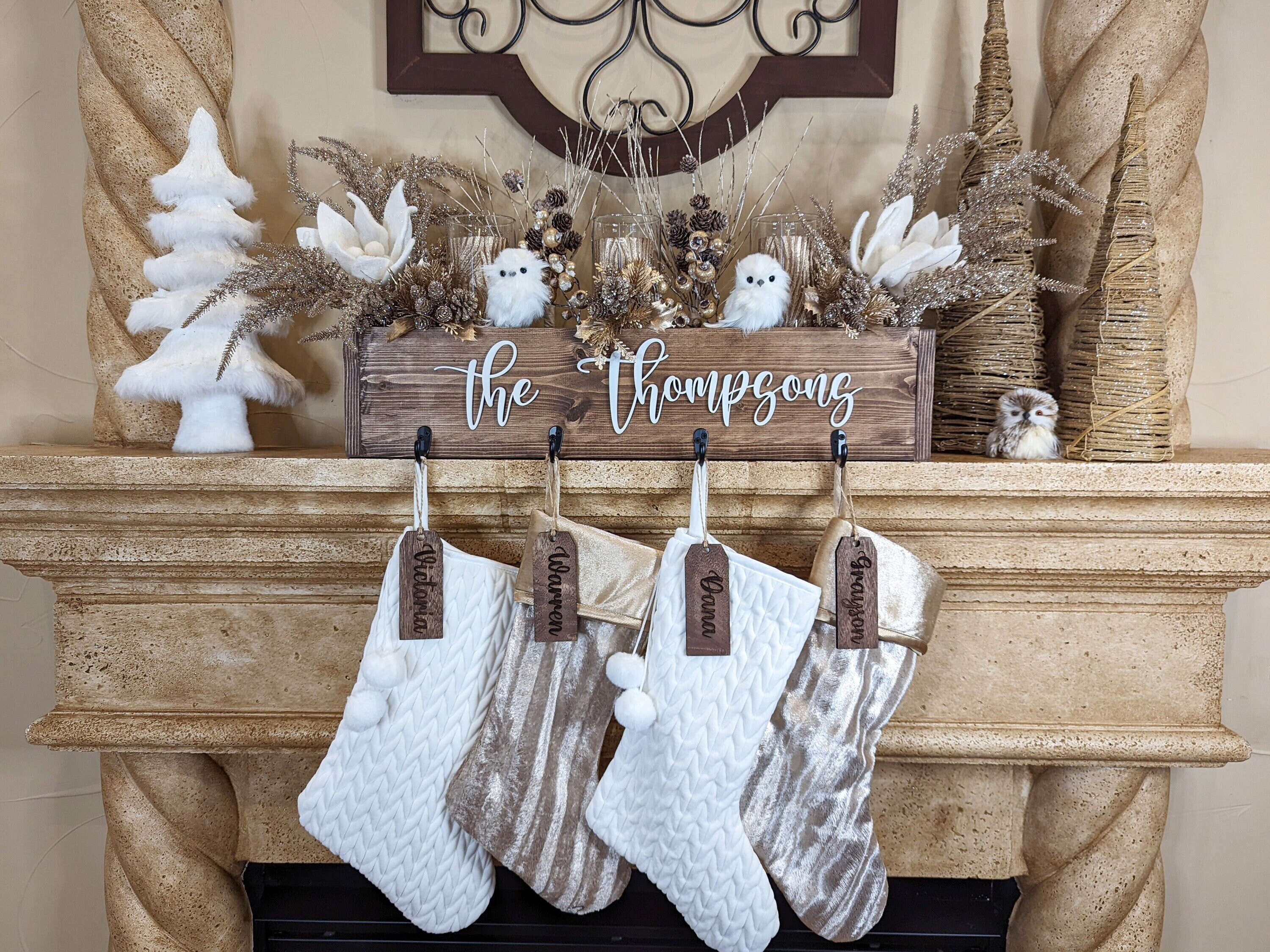 Stocking Holder for Fireplace Mantle Stocking Stand Stocking Etsy