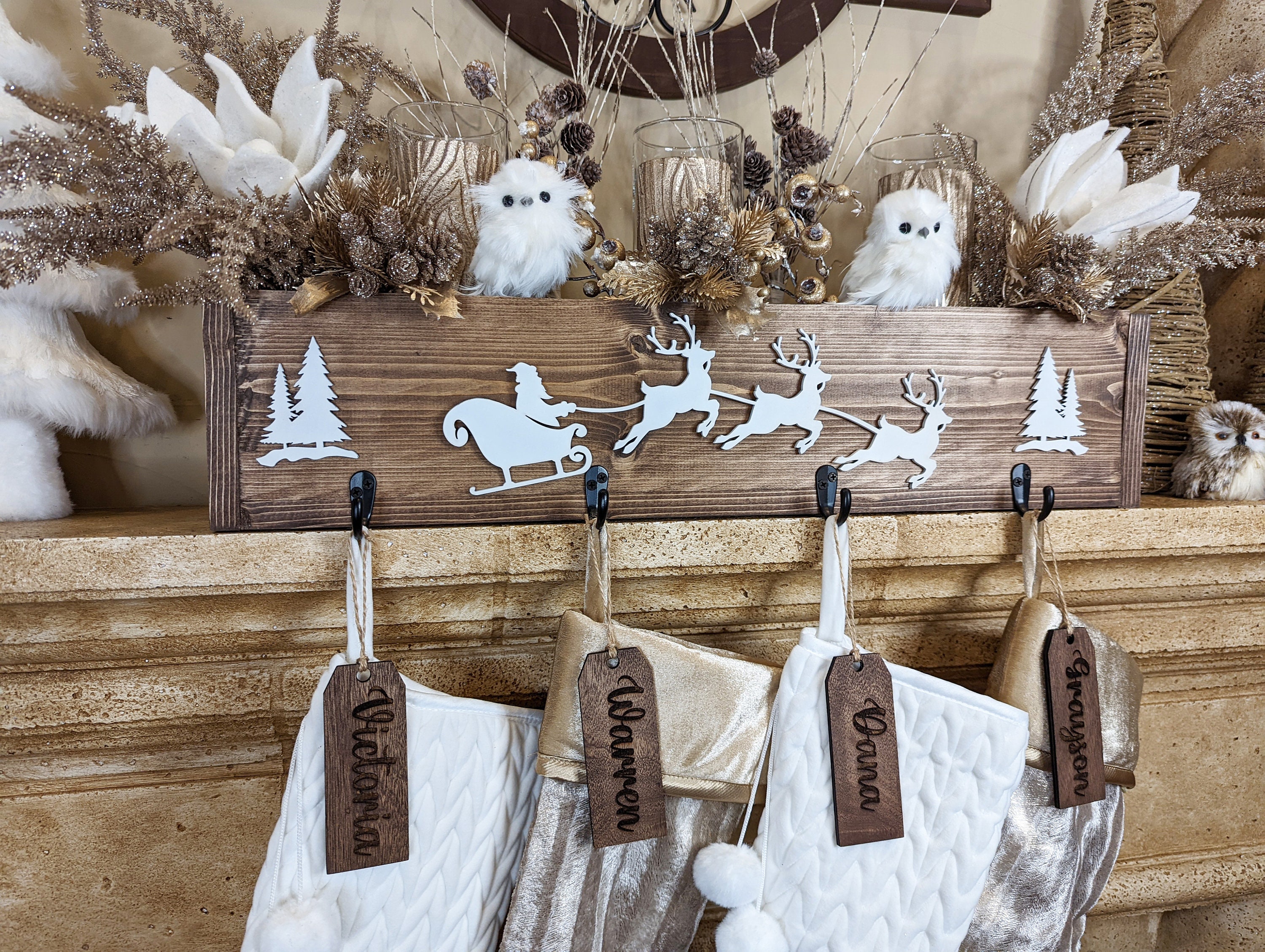 Stocking Holder for Fireplace Mantle Stocking Stand Stocking Etsy