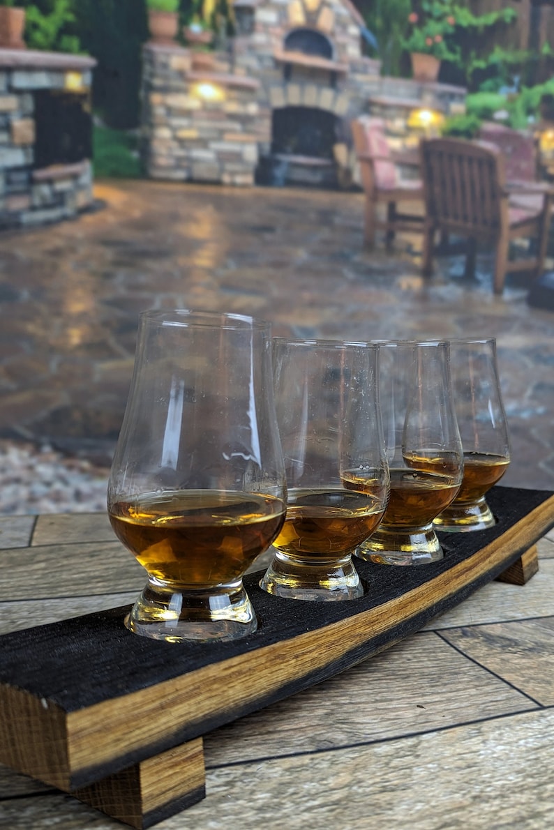 Reclaimed Barrel-Aged Whiskey Flight Crafted Tasting Experience Sustainable & Unique Whiskey Sampling from Aged Barrels Gift for Dad image 2