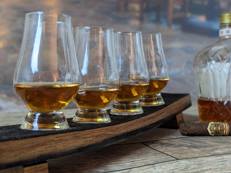 Reclaimed Barrel-Aged Whiskey Flight Crafted Tasting Experience Sustainable & Unique Whiskey Sampling from Aged Barrels Gift for Dad image 1