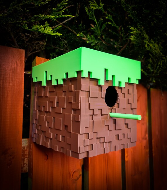 Minecraft Themed Bird House Nesting Box for Garden Nature Xbox Etsy
