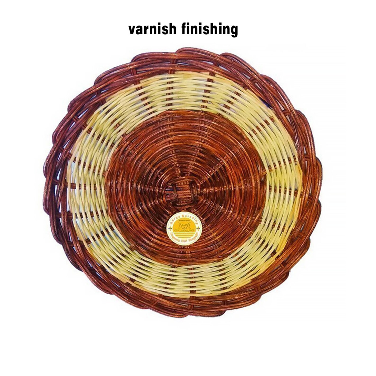 Rattan plate set of 4 Natural rattan plate handmade Eco Etsy