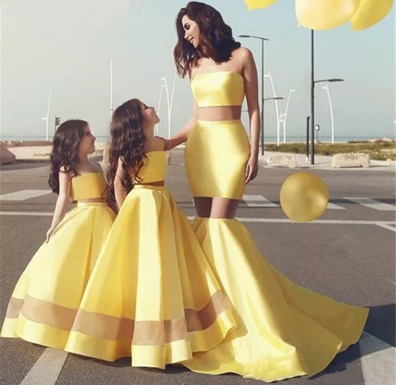 Yellow store debs dress