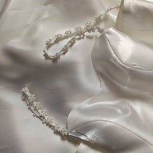 Silk Satin Beaded Floral Spaghetti Strap Mermaid Gown - Etsy