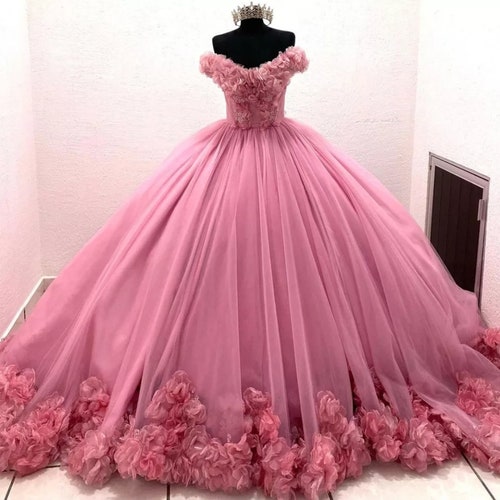 Sweetheart Embroidered Flowers Quinceañera Ball Gown - Etsy
