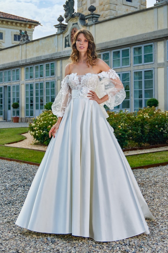 Long Off Shoulder Floral Applique Quinceanera Dress for $656.99 – The Dress  Outlet