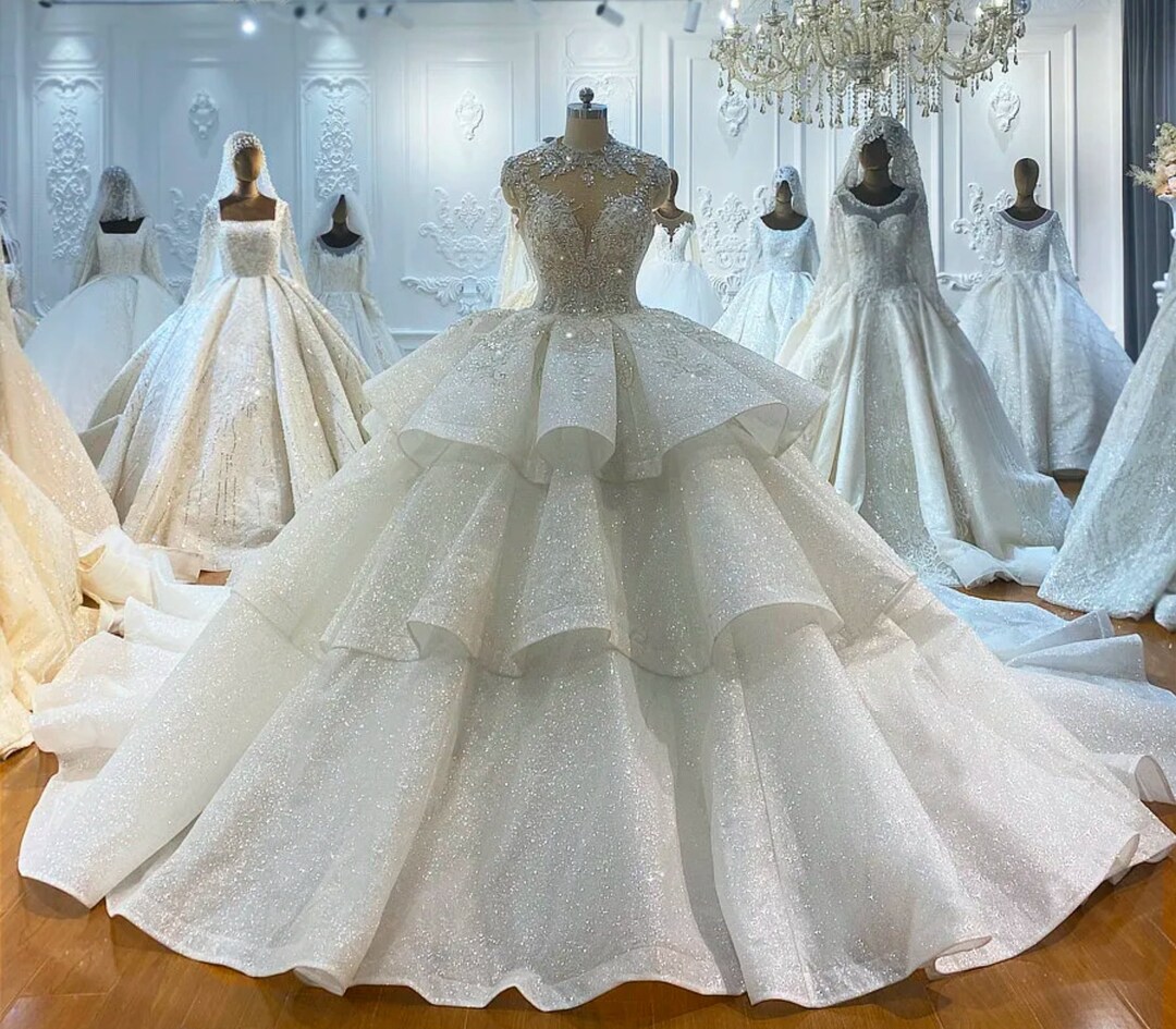 Robe De Bal Cinderella Taille 14 - Brodée De Fleurs, Style Art Déco, Occasion Très Bon état