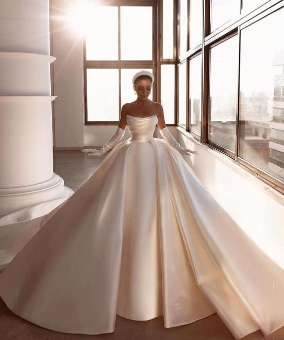 100 Best Satin wedding gowns ideas | wedding gowns, gowns, satin wedding