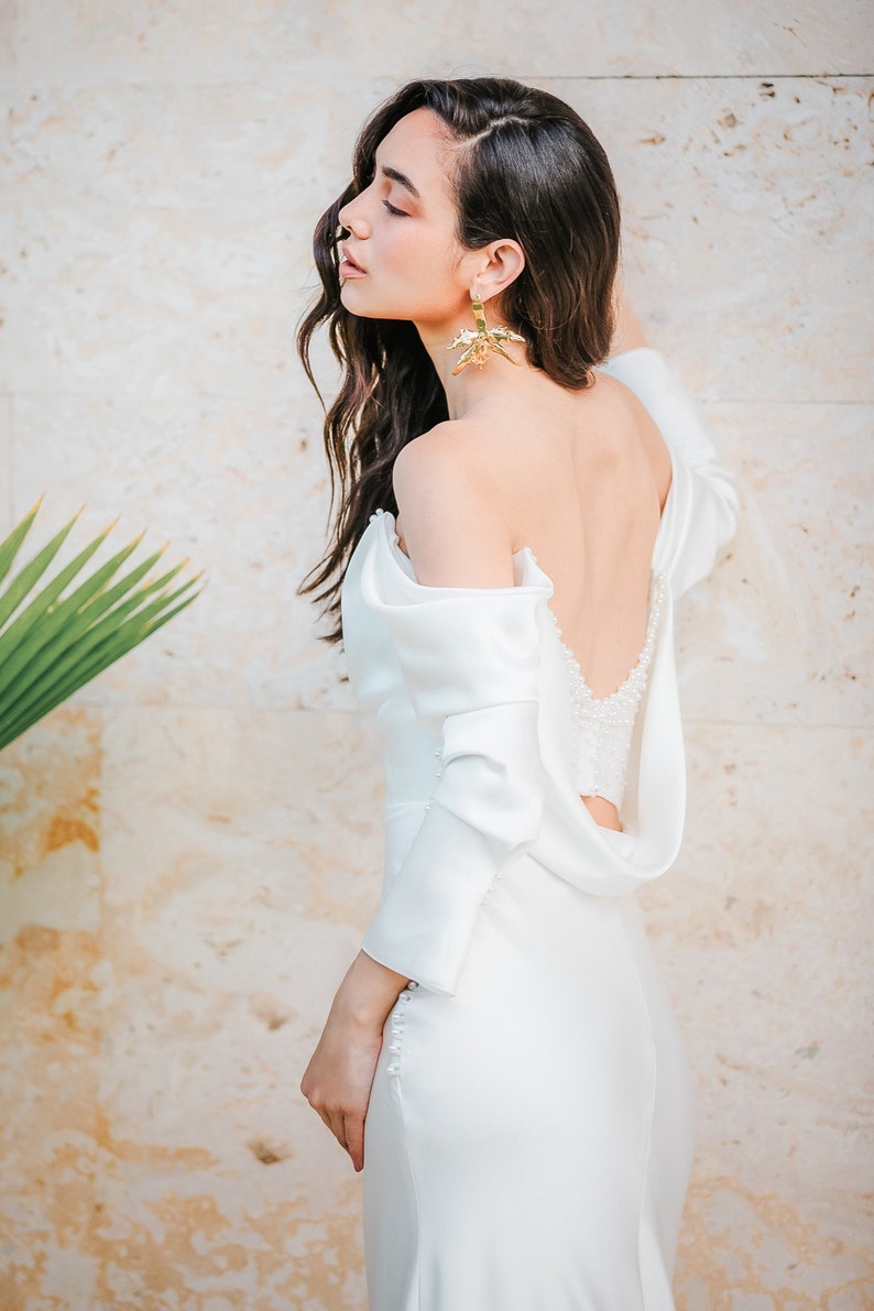 Juliet 794 Beaded Scoop Neck Short Satin Dress