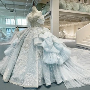Cinderella Divine Off White Floral Strapless Bridal Gown with Gloves –  Unique Vintage