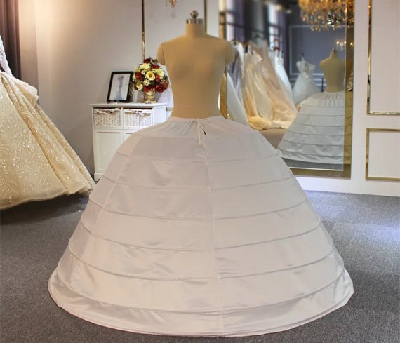 Buy Zoya Creation 6 Ring Hoop Skirt Slips Crinoline Petticoat Long  Underskirt for Wedding Bridal Dress Ball Gown for Party and Ethnic Wear  White for Women Size 49 Diameter at Amazon.in