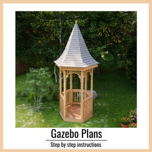 Gazebo plans, step-by-step instructions, (digital download)