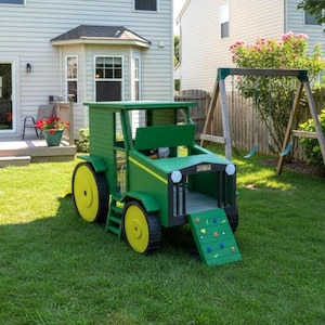 Planos de casa de juegos al aire libre: casa de juegos de madera con forma de camión para niños (PDF, 1,22 m x 2,74 m)