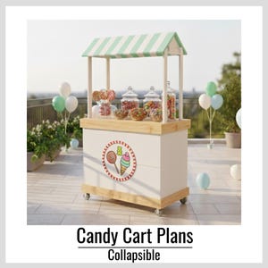 Planos para carrito de dulces - Carrito plegable / 0,56 m x 1 m / Instrucciones paso a paso / Descarga digital