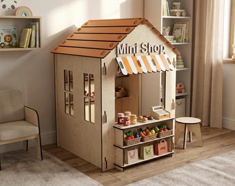 CNC Playhouse Plans for Kids, DIY plans (dxf, pdf digital download)
