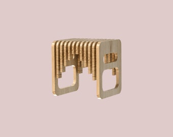 Tabouret en bois chaise fichier CNC Taburete madera CNC pdf stl