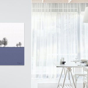 Original Art, Original Digital Print, Blue Coloured Print, Blue Print, Minimalist Print, Wall Art, Tree Print Wall Art, Tree Art, Tree Print