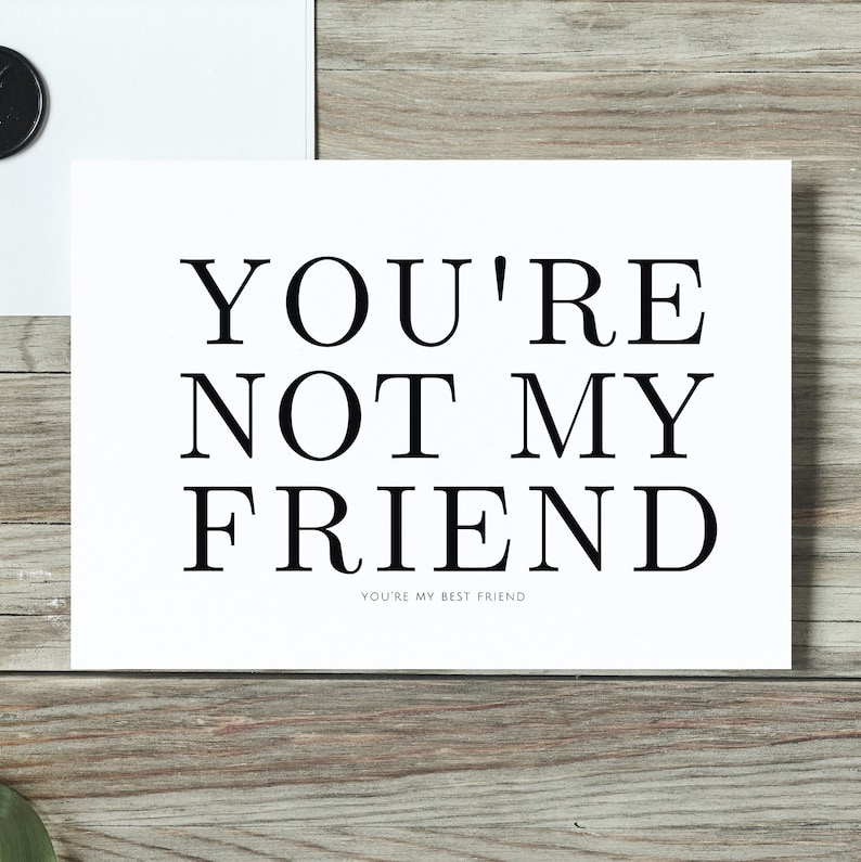 Friend Birthday Card Funny Card Best Friend Card Bestie Etsy