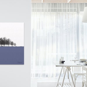 Original Art, Original Digital Print, Blue Coloured Print, Blue Print, Minimalist Print, Wall Art, Tree Print Wall Art, Tree Art, Tree Print