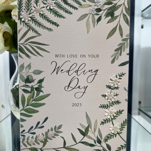 Hochzeitskarte, einfache Hochzeitskarte, handgemachte Hochzeitskarte, Braut- und Bräutigamkarte, Karte für Schwiegertochter und Schwiegersohn, Karte für Schwiegersohn und Schwiegertochter