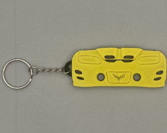 98 99 00 01 02 1998 1999 2000 2001 2002 Pontiac Firebird Keychain - Yellow