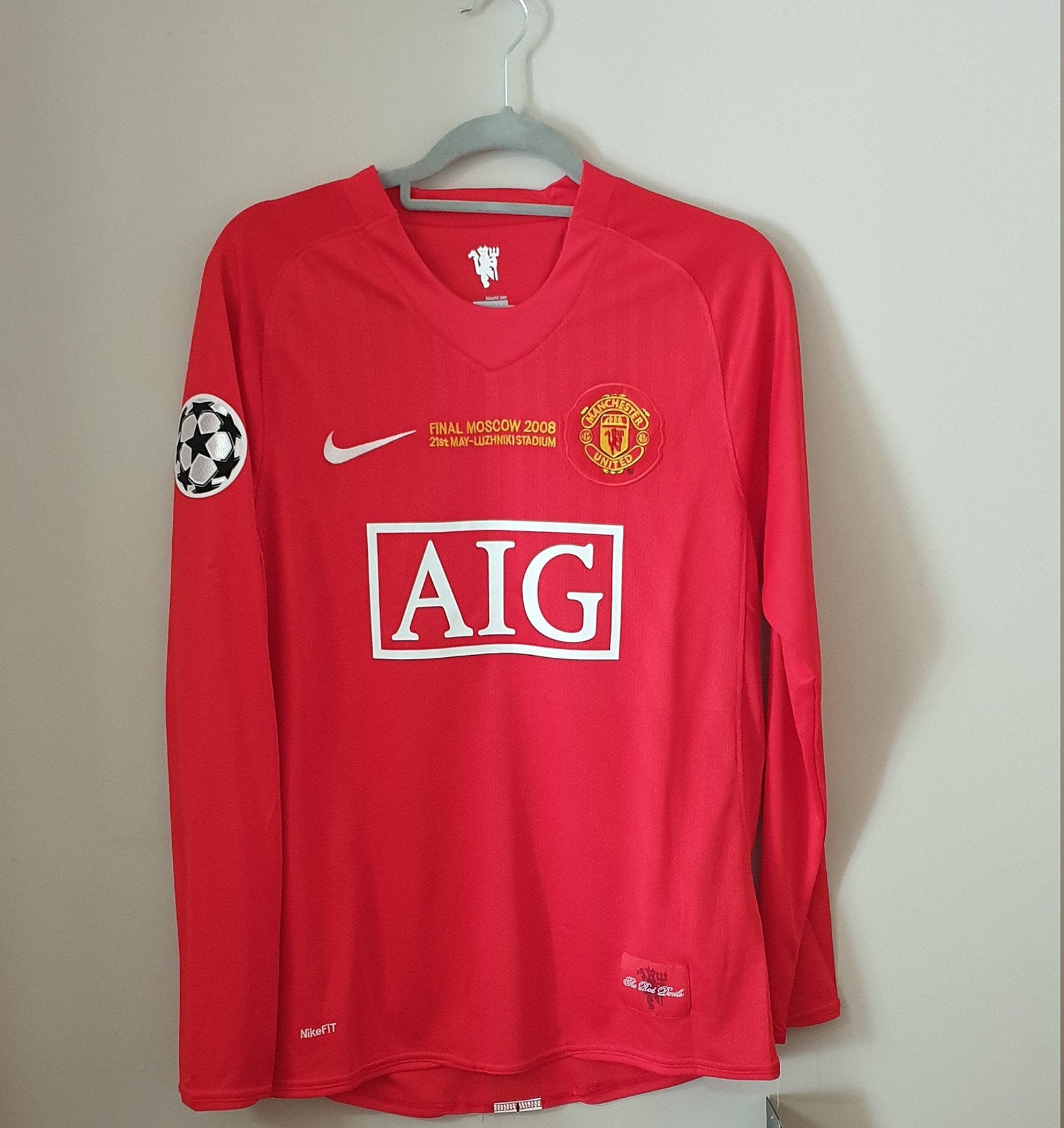 RONALDO 7 Manchester United Retro Champions League Maillot Etsy