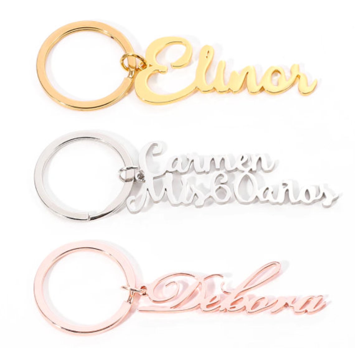 Custom name keychain Personalized Keychain Name Engraved Etsy
