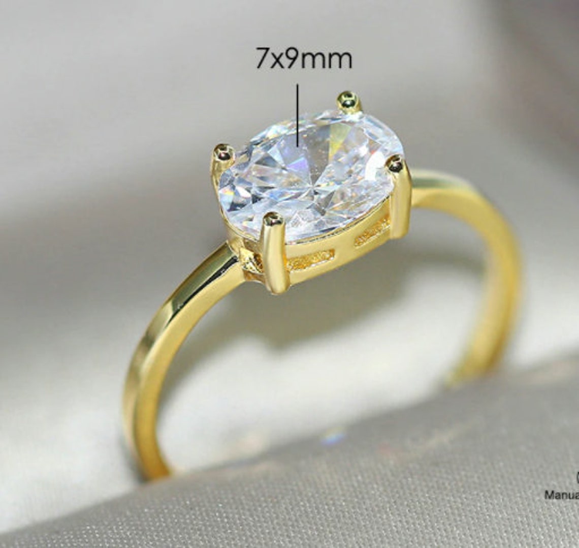Wedding/ Engagement/Birthday Ring for women Oval Zircon ring Etsy