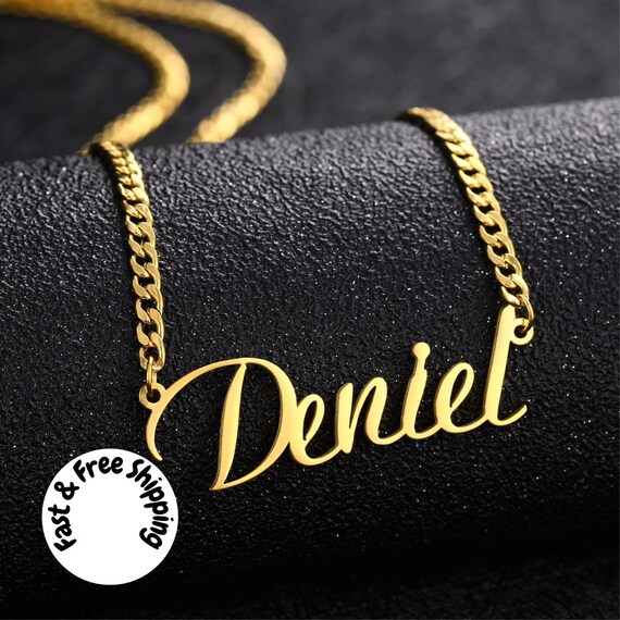 Cuban chain on sale name necklace
