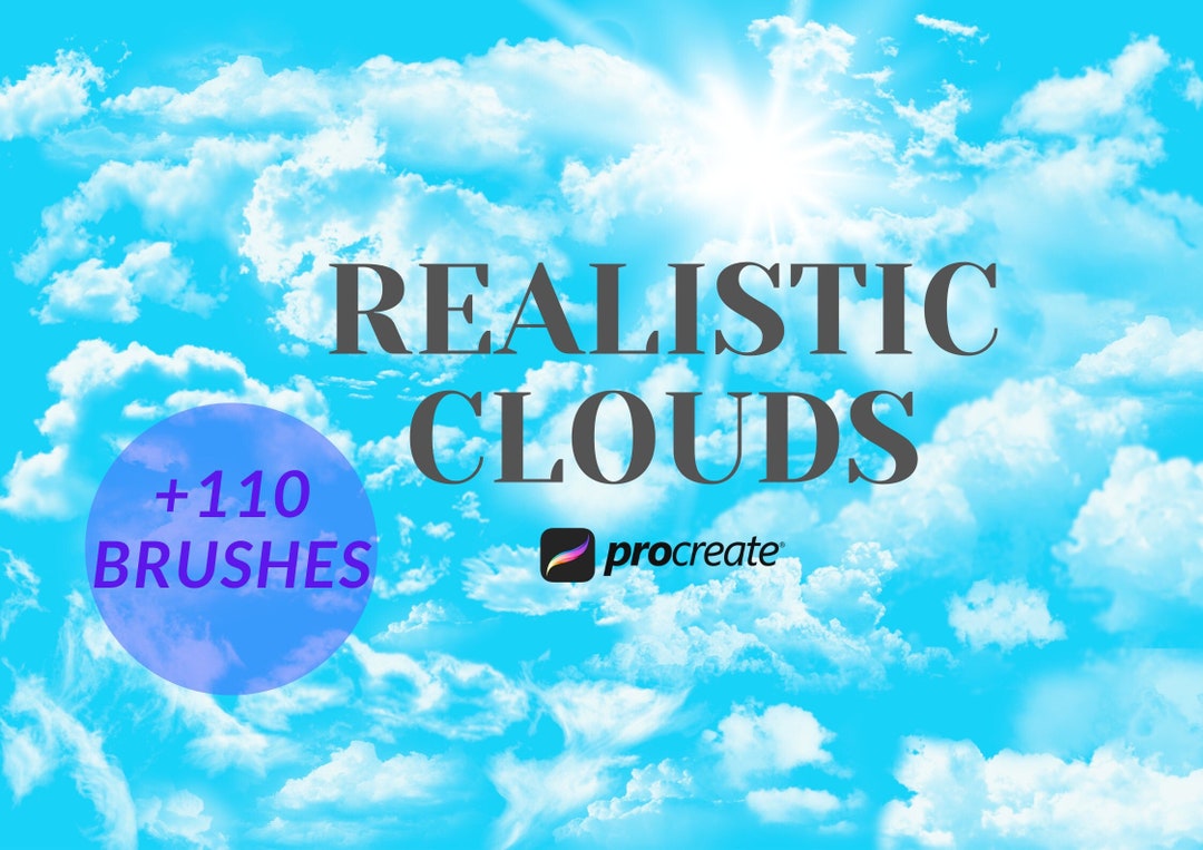 113 Realistic Clouds Procreate Brushes, Best Procreate Bundle iPad ...