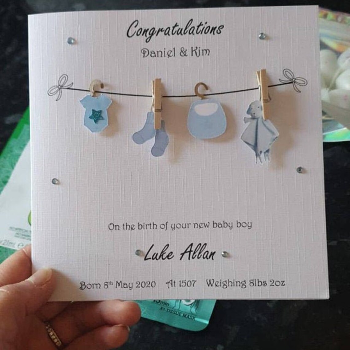 Neugeborenen Baby Jungen Karte Personalisiert Wunderschöne | Etsy