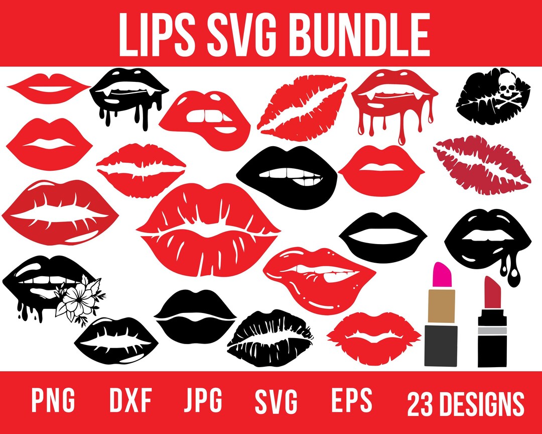 Valentine's Day Special, Lips SVG Collection, Vampire Lips, Kissing