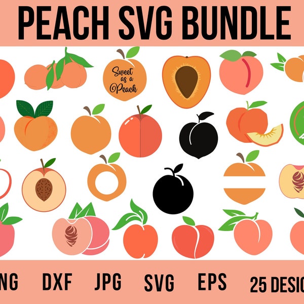 Peach Svg, Peach Clipart, Peach Butt Svg, Peach Print Shirt, Peach Cut File, Peach Svg Bundle, Peach Stickers, Peach Png, Digital Download,