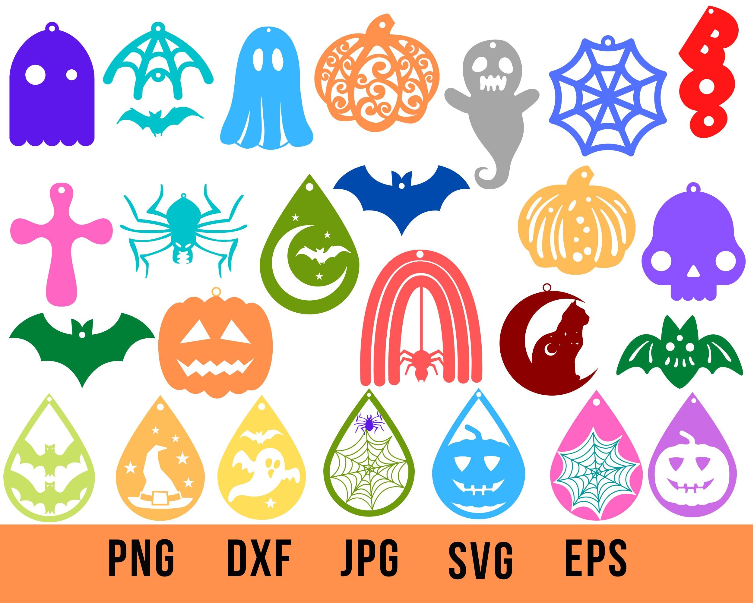 Halloween Earrings Svg Leather Earring Svg Wood Earrings - Etsy